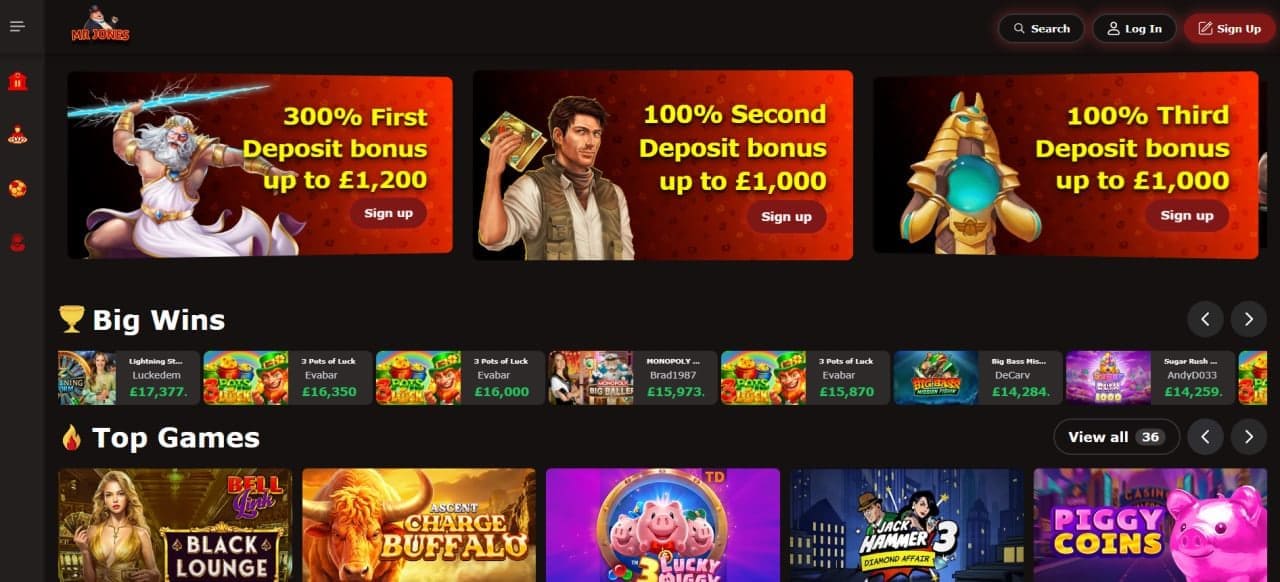 Mr Jones Casino — Roulette, Blackjack & Slots